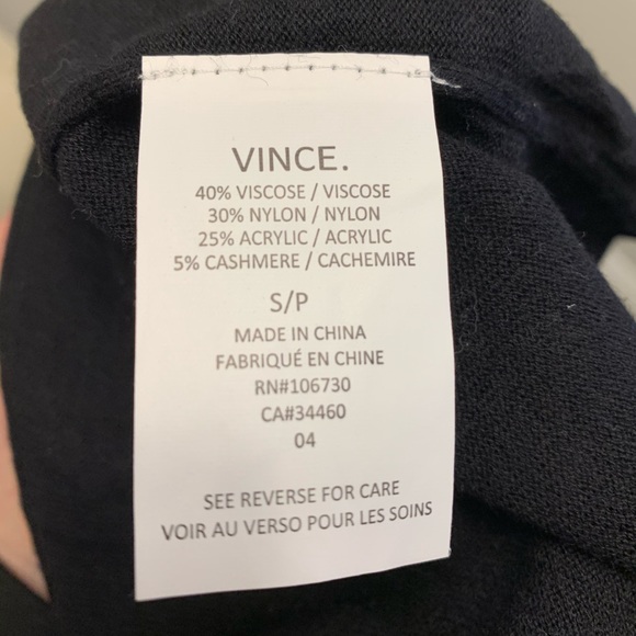 Vince Scoop Neck Lightweight Sweater Black Small - Picture 6 of 8